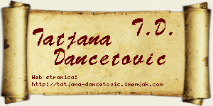 Tatjana Dančetović vizit kartica